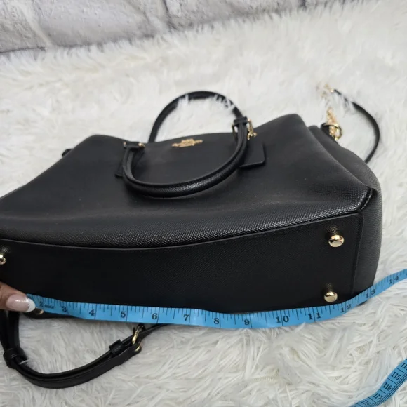 Coach Black And Gold Leather Women's Crossbosy Bag - Picture 14 of 16